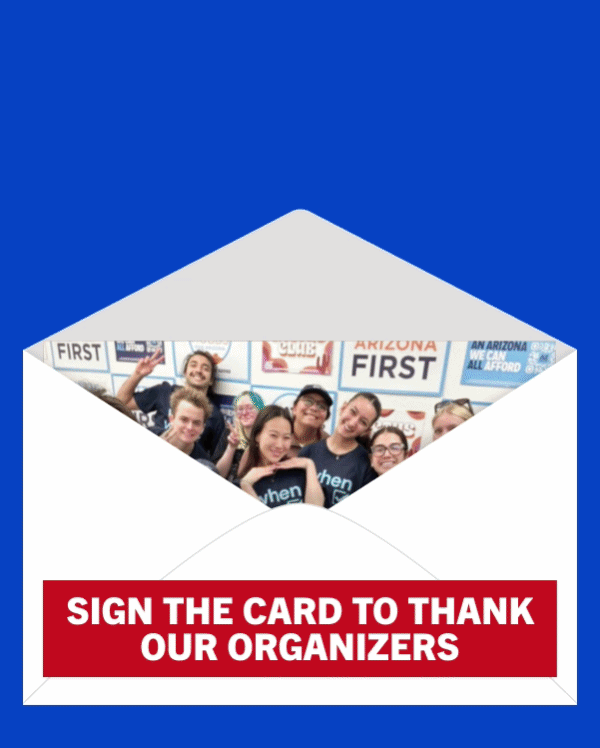 SIGN THE CARD TO THANK OUR ORGANIZERS