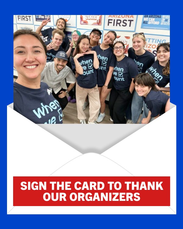 SIGN THE CARD TO THANK OUR ORGANIZERS