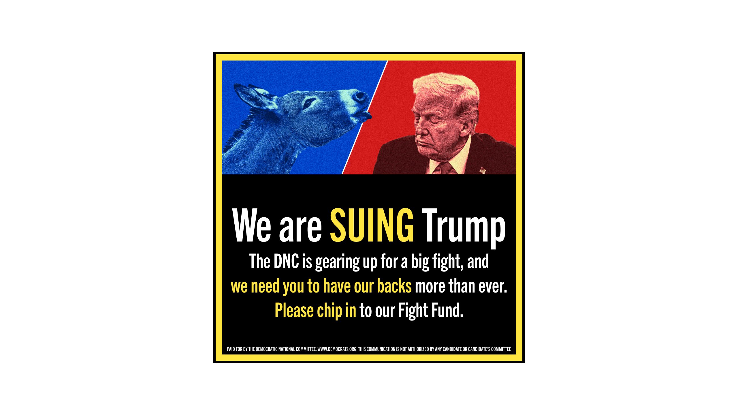 rotating gif of DNC ads