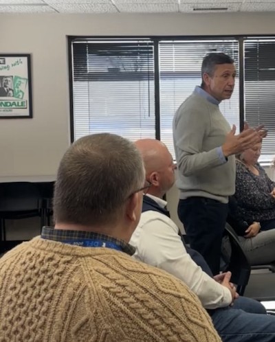 Ken Martin speaking at MN DFL Headquarters