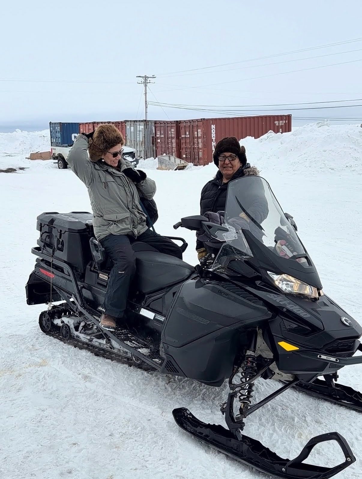 Peltola on a snowmachine